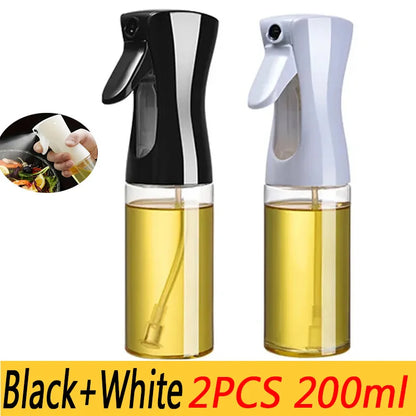 Botella pulverizadora de aceite de 200/300/500ml, pulverizador de aceite de oliva para cocinar barbacoa, pulverizador de aceite para hornear de plástico, botella vacía, botella de vinagre o cepillo de aceite