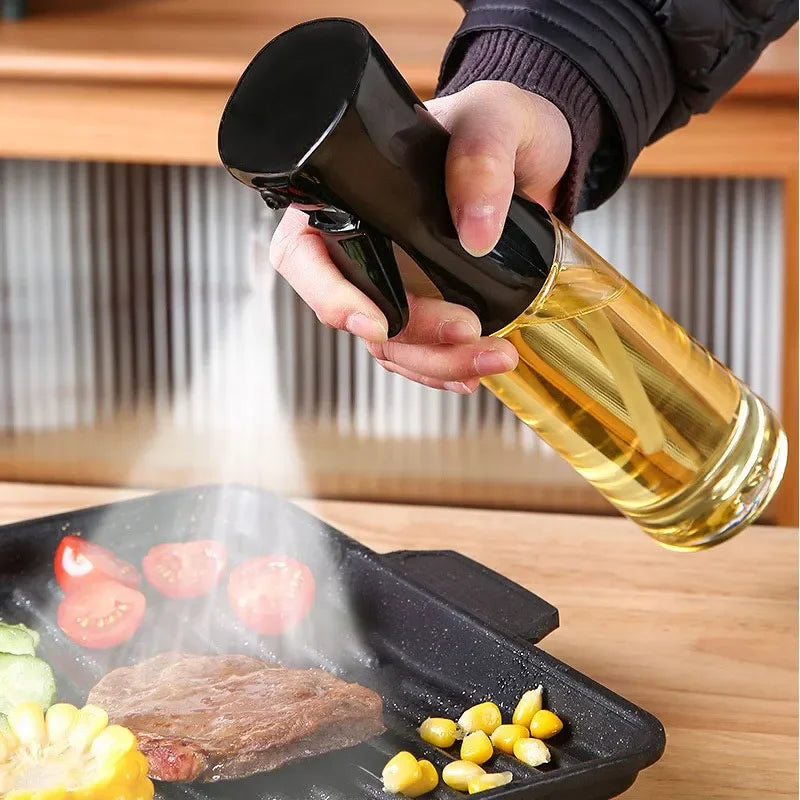 Botella pulverizadora de aceite de 200/300/500ml, pulverizador de aceite de oliva para cocinar barbacoa, pulverizador de aceite para hornear de plástico, botella vacía, botella de vinagre o cepillo de aceite