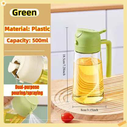 Botella pulverizadora de aceite de 200/300/500ml, pulverizador de aceite de oliva para cocinar barbacoa, pulverizador de aceite para hornear de plástico, botella vacía, botella de vinagre o cepillo de aceite