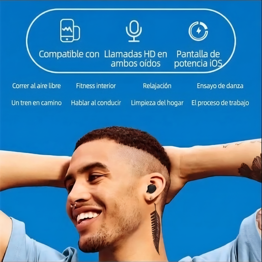 Auriculares Bluetooth inalámbricos TWS A6S, para Android, iOS y cualquier dispositivo Bluetooth.